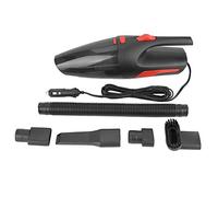 lvifloae Aspiradora de Coche 120 W con Cable, aspiradora de Mano para húmedo y seco, Doble Uso, 12 V, ABS, Incluye 5 boquillas y Manguera para Coches, Camiones y Barcos, Color (Negro)