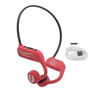 lvifloae Auriculares Profesionales a Prueba de Agua submarinos Profesionales Que no Son inalámbricos IP68 Bluetooth 5.0 Auriculares Conducción ósea con Memoria de 16 g para Nadar Ciclismo (Petirrojo)