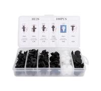 lvifloae Automotive Door Trim Fasteners,Bumper Fasteners,Automotive Rivet Press Fit Rivets,Compatible with Door Trim,Hood 100 Piece Set
