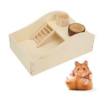 lvifloae Baño de para hámster Caja Libre de Polvo Ducha y excavación para Mascotas pequeñas de Madera Bañera de para Animales pequeños como hámsteres Lemmings o jerbos Incluye Plataforma