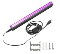 lvifloae Barra de luz LED negra, tira de luz negra USB de 5 V para fiesta brillante, tubo tira luz negra magnética luz negra LED portátil para tapiz fluorescente