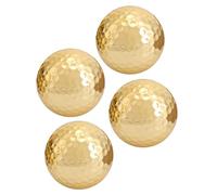 lvifloae Bola de Golf Dorada de 4pcs, balón de Golf de Oro de Doble Capa portátil, dañan fácilmente para los golfistas, los Amantes de la Gama de Gama