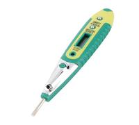 lvifloae Bolígrafo probador de voltaje digital de 12-250 V con luz LED de retroiluminación azul, detector de circuito de CA CC multifunción aislado para reparación automotriz e (Con luz)