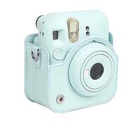 lvifloae Bolsa para cámara de PU Retro Mini 12 Bolsa Protectora para cámara Fuji Mini 12 con Bolsillo y Correa de Hombro Ajustable, Gran opción de (Mint Green)