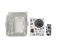 lvifloae Caja de cámara instantánea con Correa, Scratch terco de la Cubierta Protectora Transparente de Almacenamiento de la Foto del Compartimento Decorativo, para Mini 12 Kit de (Vaca de Leche)