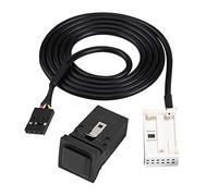 lvifloae Car USB Audio AUX Input Socket Switch Cable Car USB Audio Aux Input Socket, Ensures Stable and Smooth Connection Suitable for RCD310 //R MK5 MK6 5KD035724