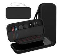 lvifloae Carrying Case for Switch2 (2025), Portable Hard Shell Travel Pouch with 12 Game Card Slots & Adjustable Strap, Protective Game Bag for Console & Accessories, Black