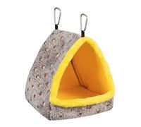 lvifloae Casa Nido para pájaros Colgador Colgante Cobertizo Jaula para pájaros Cama Estructura de Alambre Oculta Utilizando Tela de Felpa de Alta Densidad Guacamayo Dorado Cabaña