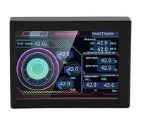 lvifloae Computer Temp Monitor 3.5 en IPS Tipo C Editor de rotación de atenuación sin Paso Pantalla Secundaria de chasis Inteligente para CPU RAM Monitoreo de Datos de Disco Duro (Negro)