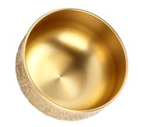 lvifloae Cuenco de latón Cuenco Vintage Feng Shui Cuenco del Tesoro de latón Adornos Estatuilla de prosperidad de latón Cuenco de Dinero Riqueza Buena Suerte 10 cm para