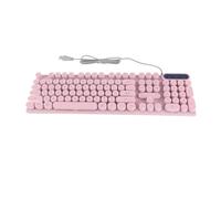 lvifloae Cyber Pink K500 Punk Mechanical Keyboard Rounded Character Translucent Keycaps Mixed Color RGB Backlighting TypeC Interface Compatible with Laptops Desktops and AIO PCs (Pink)