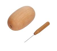 lvifloae Darning Egg Darnings Agujas para la presión del hilo Madera resistente Kit de reparación de madera brillante Easy Sobre Wools de costura con aguja para tejer a mano Craft de