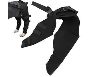 lvifloae Dog Leg Brace for Back Leg Knee Support Targets Torn A ruciate Ligament Issues Osteoarthritis Luxating Patella Adjustable Pet Knee Brace for Dogs (HJ25 Rear Double Leggings Black L)