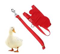 Lvifloae Ducos Ajustables Tracción Rope Nylon Transpirable afuera del mazo para Caminar Arnés Set Gear Walking Gear con Correa para el Pecho Adecuado para Pet Pehides pequeños (Rojo)