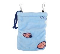 lvifloae Flannel Warm Hamster Sleeping Bag Soft Hideout Small Pet Hanging Bed with Hooks for Gliders 18x15cm Drawstring Design Safe Hideaway Cozy Cage Decor Rest Bed for Small Pets (S)