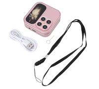 lvifloae Flip El teléfono Celular más pequeño Pequeño liviano 2G Network Dual Nano SIM FM Radio Media Player HD LED LETLINE para s Mayores ABS 1.77 Pulgadas 32 MB de Memoria (Rosado)