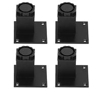 lvifloae Generic 4 Unids/Set Patas de Muebles Altura Ajustable Soporte Cuadrado de aleación de Aluminio para gabinete de sofá (Square Cabinet Base 60mm-Black)