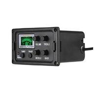 Lvifloae Guitarra Acústica Preamplificador 3 Band EQ Ecualizador Tono Amplificador de Volumen con Sintonizador LCD y Interruptor de Fase Piezo Pickup System Unibody Diseño para