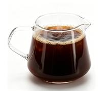 lvifloae Jarra de café de cristal para café, té, dispensador de leche, 650 ml, diseño de lata de fuga con boquilla (400 ml)