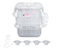 lvifloae Jaula para hámster de Doble Capa de Alambre de Hierro, Divertidos Ratones interactivos, casa de Castillo para Animales pequeños con Botella de Agua y Ruedas para Correr,