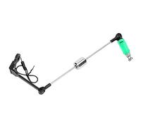 lvifloae Jish European Fishing Swing Weight Tensor con Clip de línea iluminada Alarma de mordedura Roja Alerta de Sonido de Flash LED sincronizado para la Pesca Nocturna (Verde)