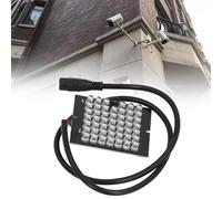 lvifloae Lámpara de cámara infrarroja 940nm DC 12V 48 LED de detección automática, luz auxiliar de visión nocturna para cámara de seguridad CCTV, visión nocturna infrarroja