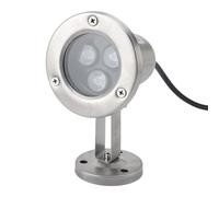 lvifloae Lámpara de estanque, 3 W, LED, acero inoxidable, IP68, impermeable, ahorro de energía, foco de inmersión para estanques, jardines, patios, fuentes, piscinas, cascadas, decoración, blanco