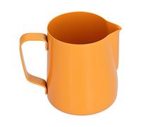 lvifloae leche espumosa jarra café acero inoxidable jarra jarra jarra ptfe taza de café con leche recubierta 400ml herramientas baristas de barista accesorios para la cafetería (Naranja)