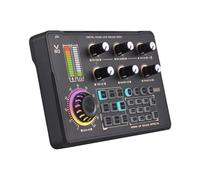Lvifloae Live Sound Recording Audio Recording Professional Sound Mixer con efectos de mezclador de DJ y cambiador de voz BT Interfaz de audio inalámbrico incorporado Batería