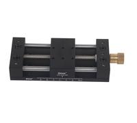 lvifloae Mesa deslizante manual, etapa lineal, etapa deslizante, mesa guía de riel de movimiento lineal, plataforma de desplazamiento lineal de aleación de aluminio con base para
