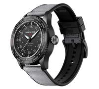 lvifloae North Edge Mach Watch Pilot Watch Pily Powered For Men 50m Visión Nocturna de cronógrafo Que Dura hasta 180 días Solar (Noir)