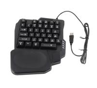 lvifloae One Handed Gaming Keyboard Wide Palm Rest Black Compact Single Handed Keyboard for Computer Mobile Games