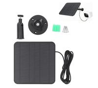 lvifloae panel solar para cámara de anillo, 12 W carga rápida IP65 impermeable ajustable montado en la pared panel solar, anillo spot batería Stick Up Cam batería negro (negro)