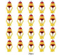 lvifloae Paquete de 20 tetinas de Agua para Aves de Corral, Bebedero automático de Bolas de Pollo para tubería de PVC de 20 mm, Accesorios para dispensador de Agua de codorniz de (4 Piezas de Tubo