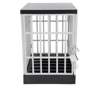 lvifloae Phone Safe, Lock Box de la cárcel de teléfonos celulares, Plastic Telephone Mobile Prison Lockable Cage para el Aula Family Time Fiest Gift (Black Grey) (Gris Negro)