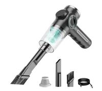 lvifloae Portable Car Vacuum Cleaner Rechargeable Cordless Handheld Vacuum with 6000Pa Suction LED Power Display Flat Brush Attachments Washable Filter for Home Car Sofa Keyboard Cleaning (2 filtros)
