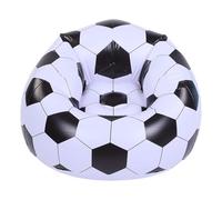 lvifloae Silla Inflable con balón de fútbol, puf Inflable para Adultos, sofá Inflable de PVC, diseño de fútbol portátil, 110x110x85 cm, soporta 264,6 LB para Uso en Interiores y