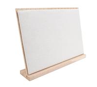 lvifloae Soporte de exhibición de joyería de madera con 16 ranuras, estante para collares desmontable en forma de L, soporte de madera resistente para collar, pulsera, almacenamiento,
