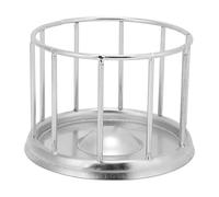 lvifloae Stainless Steel Reptile Food Water Dish Round Railing Tortoise Tray Pet Supplies Hollow Cylinder Design Long Lasting Material Safe Multi Scene Feeder for Home Vivarium Pet Store (Mediano: