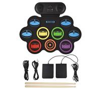 Lvifloae Tambre eléctrico Instrumentos musicales para niños El kit portátil de almohadilla portátil es compatible con el juego DTX bt acompañamiento con altavoces duales 7 estilos