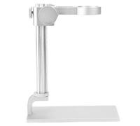 lvifloae Universal Aluminum Alloy Microscope Elevator Stand Laboratory Microscope Parts Electronic Digital Elevator Stand Suitable for Digital Electronic and Industrial Cameras 3.4mm (Blanco)