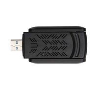 Lvifloae USB inalámbrico WiFi Ethernetadapter Alta Velocidad 1300Mbps Dual Band 2.4G 5G Tarjeta de Red USB 3.0 Ethernet Dongle para Escritorio PC Laptop Gaming Streaming Negro