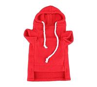lvifloae Warm Soft Skin Friendly Pet Ferret Hoodie Sweatshirt for Daily Party S Red Exquisite Stitching Cute Fashionable Design Thickened Winter Outfit for Ferrets Chinchillas Small Pets (Red)