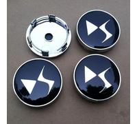 lvjiena 4 Piezas Coche Rueda Tapas Centrales para Citroen DS3 DS4 DS 4S DS5 DS 5LS DS6 DS 7 Crossback DS 60mm, Tapacubos Tapas Llantas Centrales Impermeable Herrumbre Rueda Embellecedor Accesorios