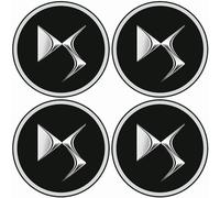 lvjiena 4 Piezas Coche Rueda Tapas Centrales para Citroen DS3 DS4 DS6 60mm, Tapacubos Tapas Llantas Centrales Impermeable Herrumbre Rueda Embellecedor Accesorios