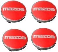 lvjiena 4 Piezas Coche Rueda Tapas Centrales para Mazda 65mm, Tapacubos Tapas Llantas Centrales Impermeable Herrumbre Rueda Embellecedor Accesorios,B