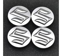 lvjiena 4 Piezas Coche Rueda Tapas Centrales para Suzuki Grand Vitara 2022 2023, Tapacubos Tapas Llantas Centrales Impermeable Herrumbre Rueda Embellecedor Accesorios,Silver-58mm