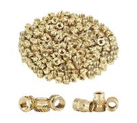 Lvjkes 200 Pièces Insertos roscados, M3x/M4 mm Tuerca roscada de latón, Rosca interior, Resistentes al desgaste y a la corrosión, Adecuado para impresión 3D y piezas de plástico para automóviles