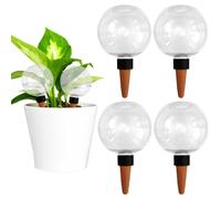 Lvjkes 4 Pieza Riego automatico macetas, Regar Plantas Vacaciones, Diseño esférico, Bola de riego para Plantas Apta para Varias macetas (1Pieza x 500 ml)