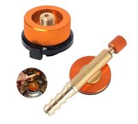 Lvjkes Adaptador de cartucho de gas, 2 Piezas portátil Adaptador para bombonas de gas, Adecuado para tanque de butano adaptador de bomba de tornillo, Accesorios de acampada y Montañismo al aire libre